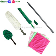 microfiber flexible duster kit with telescopic pole and bendable head